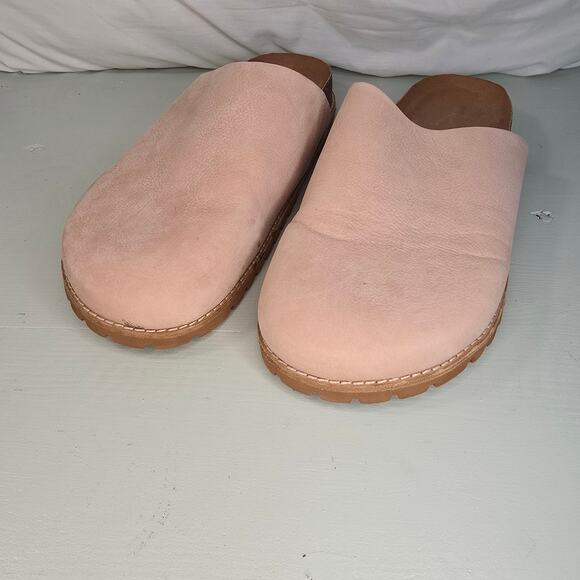 Madewell Layne Clog Mule in Nubuck Leather Casual Pink EUC Size 11 - Picture 4 of 9